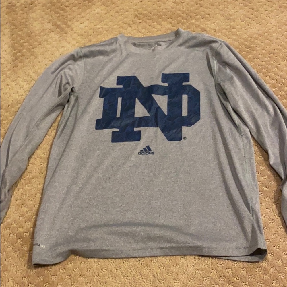 Youth Notre Dame big logo long sleeve t shirt